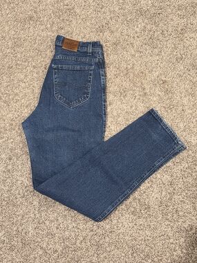 Vintage Lee Original Jeans Women's High-Rise Denim Dark Blue